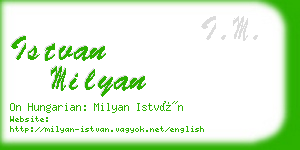 istvan milyan business card